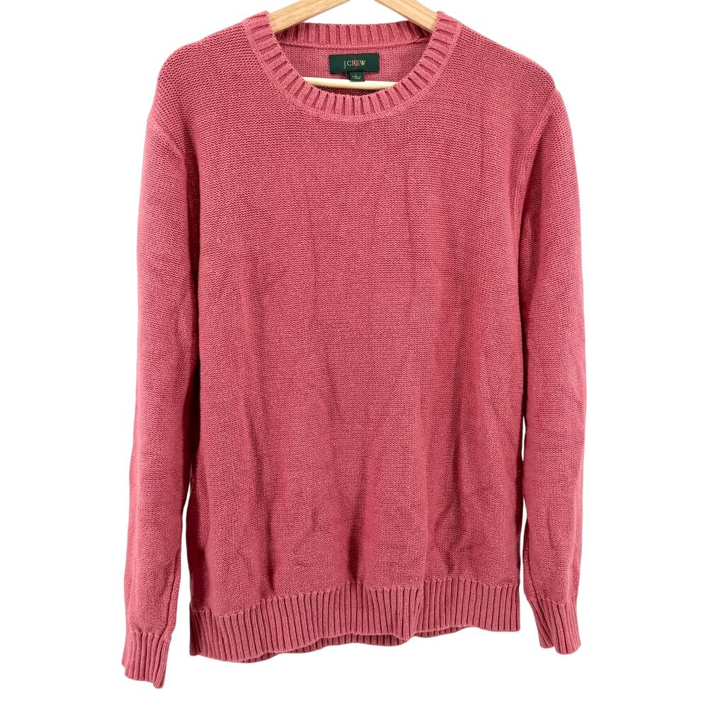 J.Crew Pink 100% Cotton Classic Preppy Crewneck Sweater